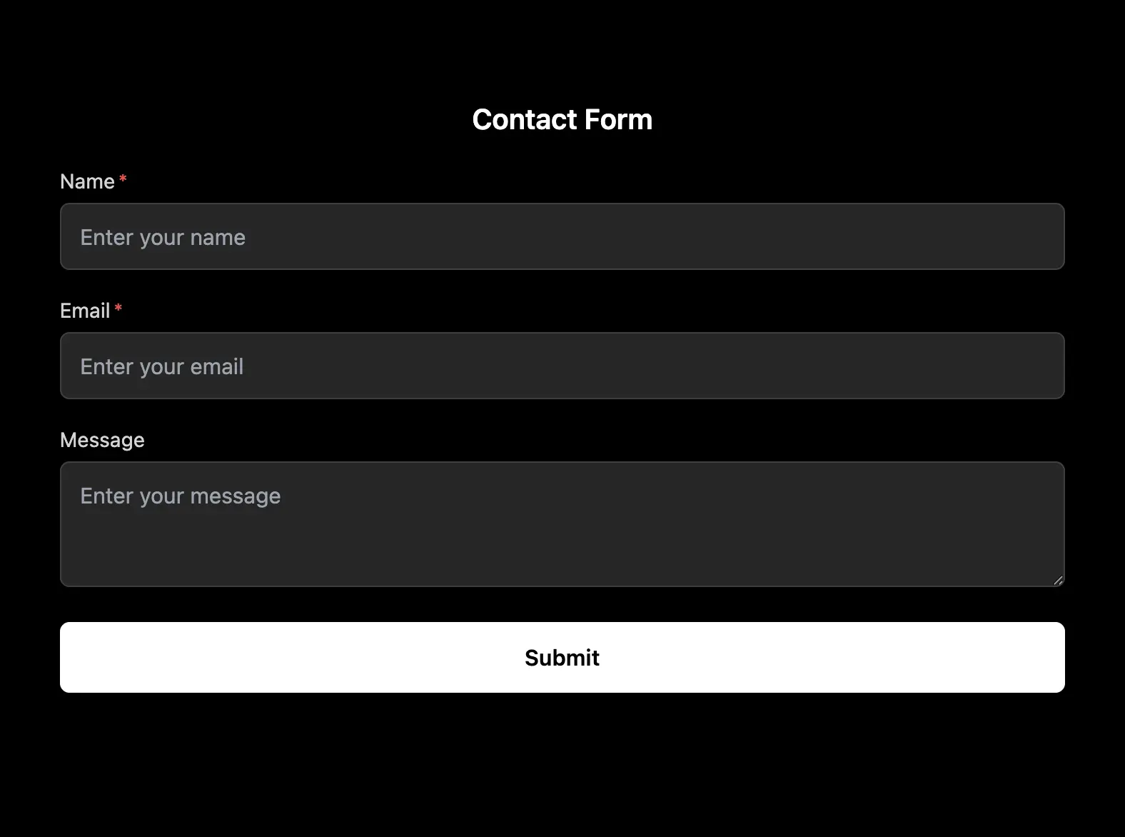 Lead form widget