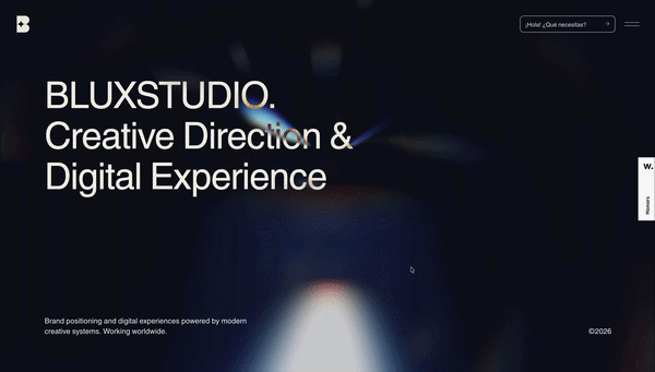 Blux Studio dynamic digital showcase scrollytelling