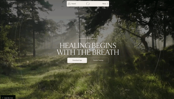 Frequency Breathwork immersive digital journey scrollytelling