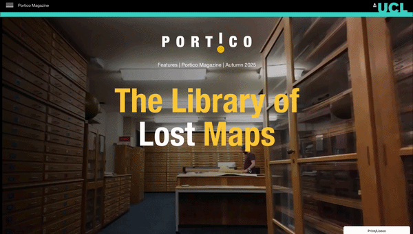 UCL Portico Library of Lost Maps scrollytelling