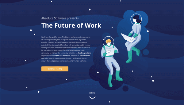Absolute Software Future of Work scrollytelling report
