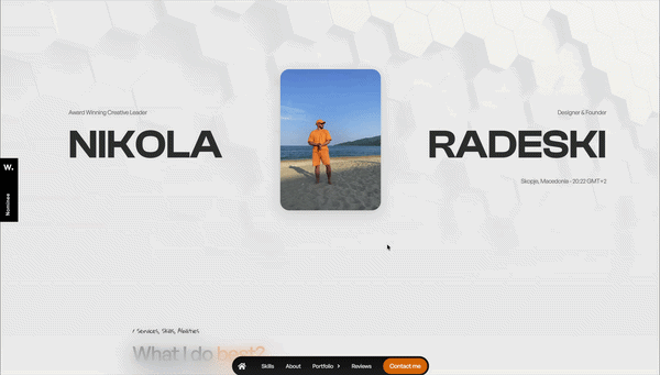 Nikola Radeski digital art direction scrollytelling portfolio
