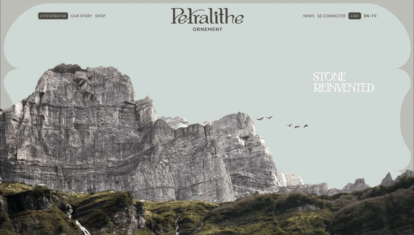 Petralithe natural stone scrollytelling