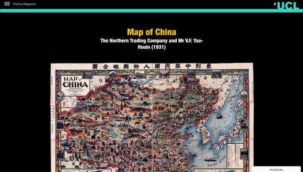 UCL Portico Library of Lost Maps interactive scrollytelling