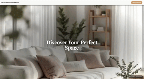 A Shopify collection page rebuilt as an immersive scroll story