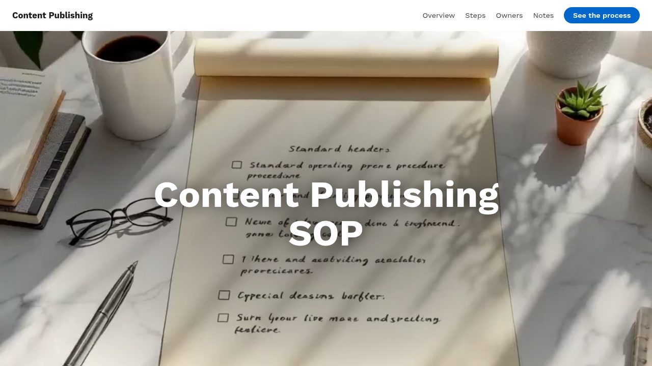 Content Publishing SOP template