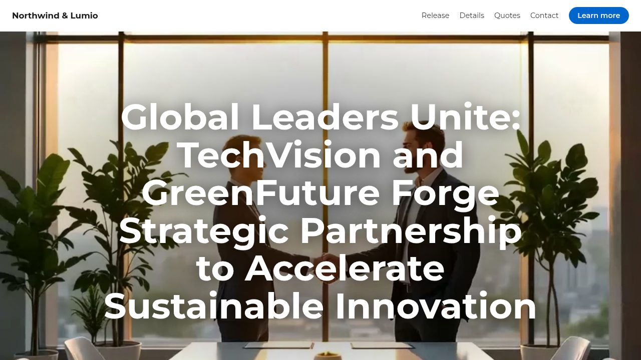 Partnership Announcement template