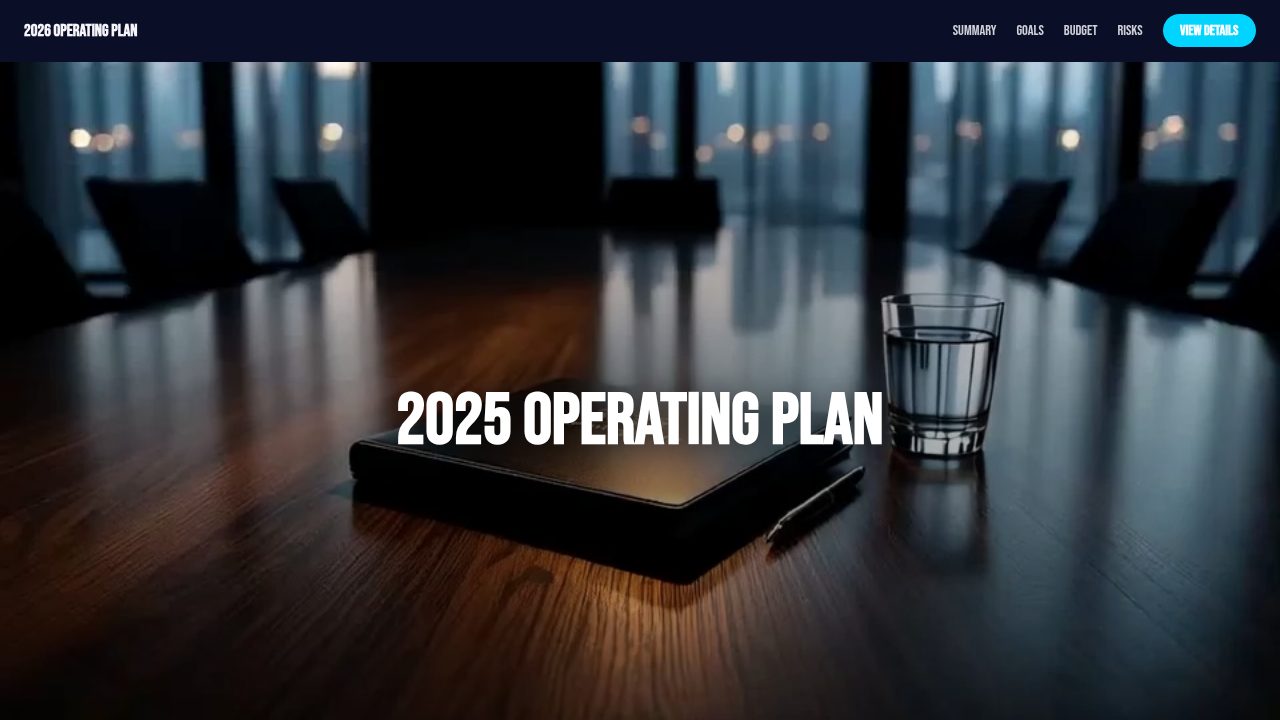 Annual Plan Summary template