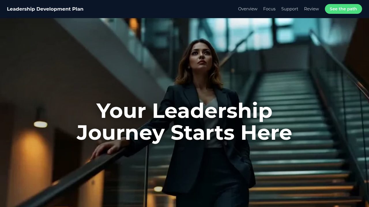 Leadership Development Plan template
