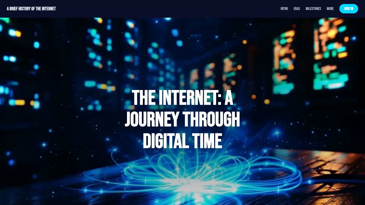Internet History Timeline template