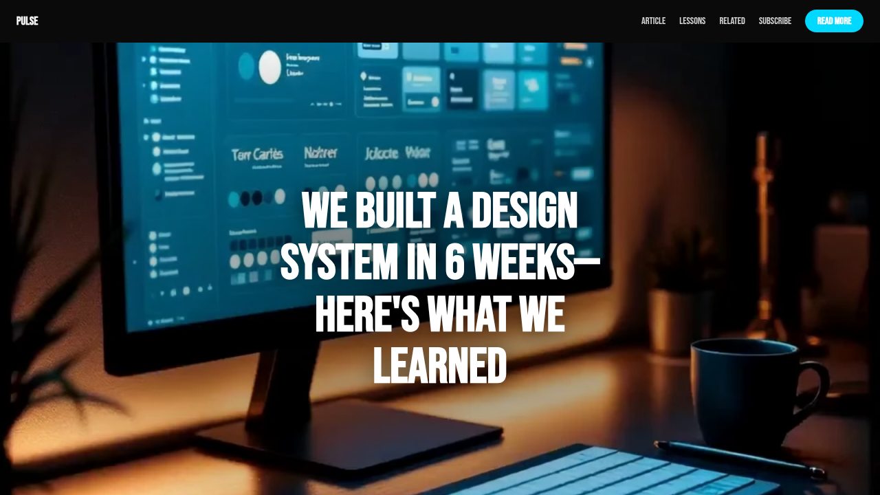 Design Systems Post template