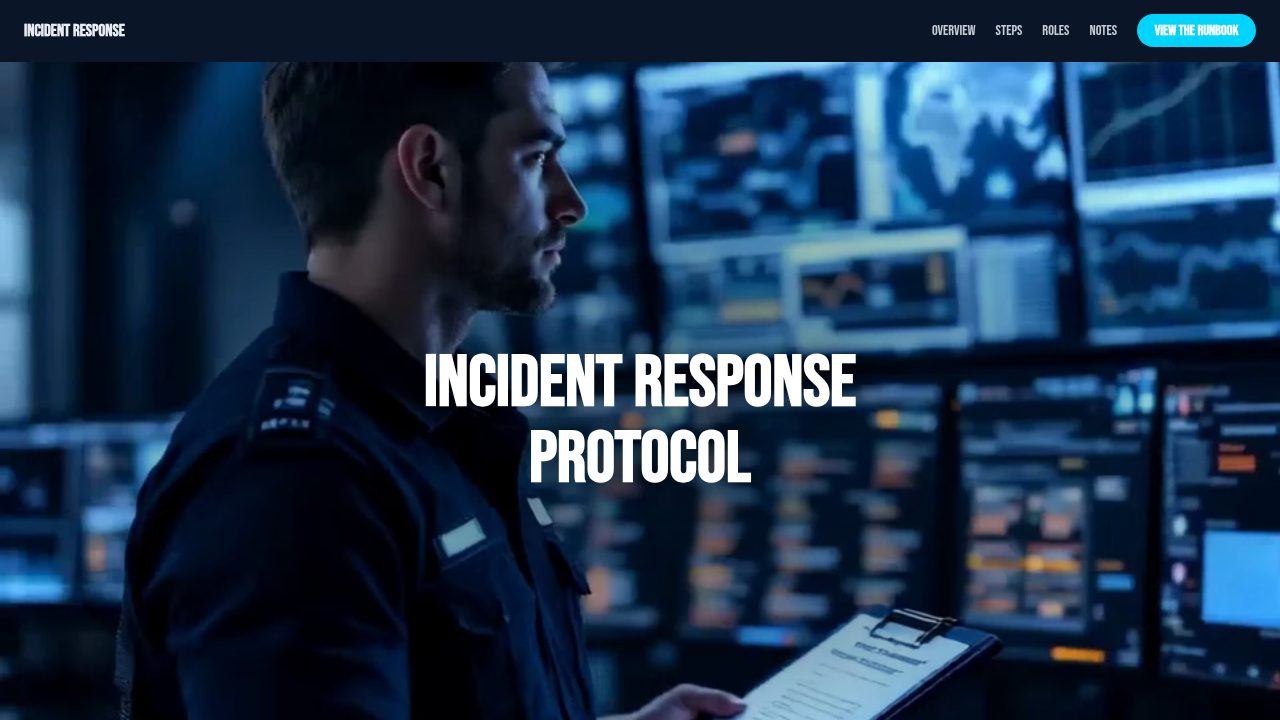 Incident Response SOP template