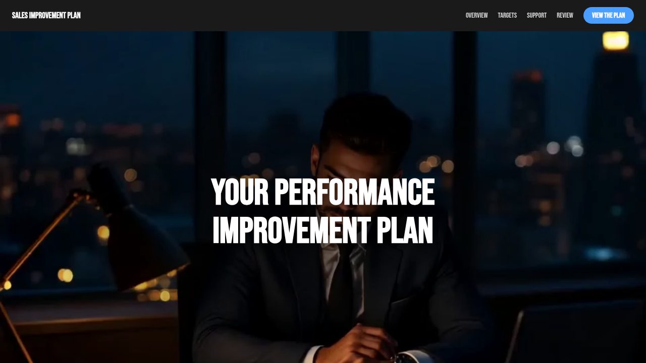 Sales Performance Plan template