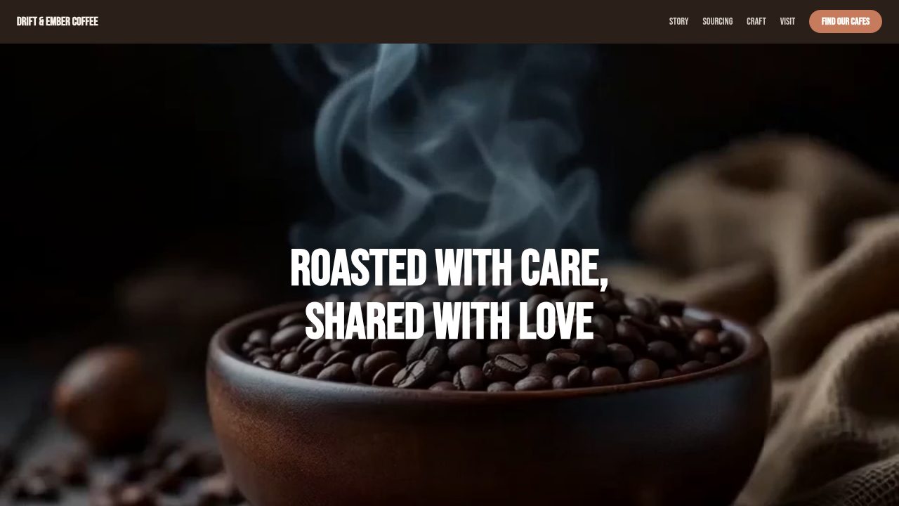 Coffee Roaster Brand Story template