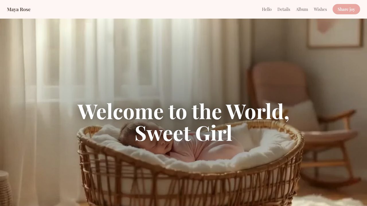 It's a Girl Announcement template