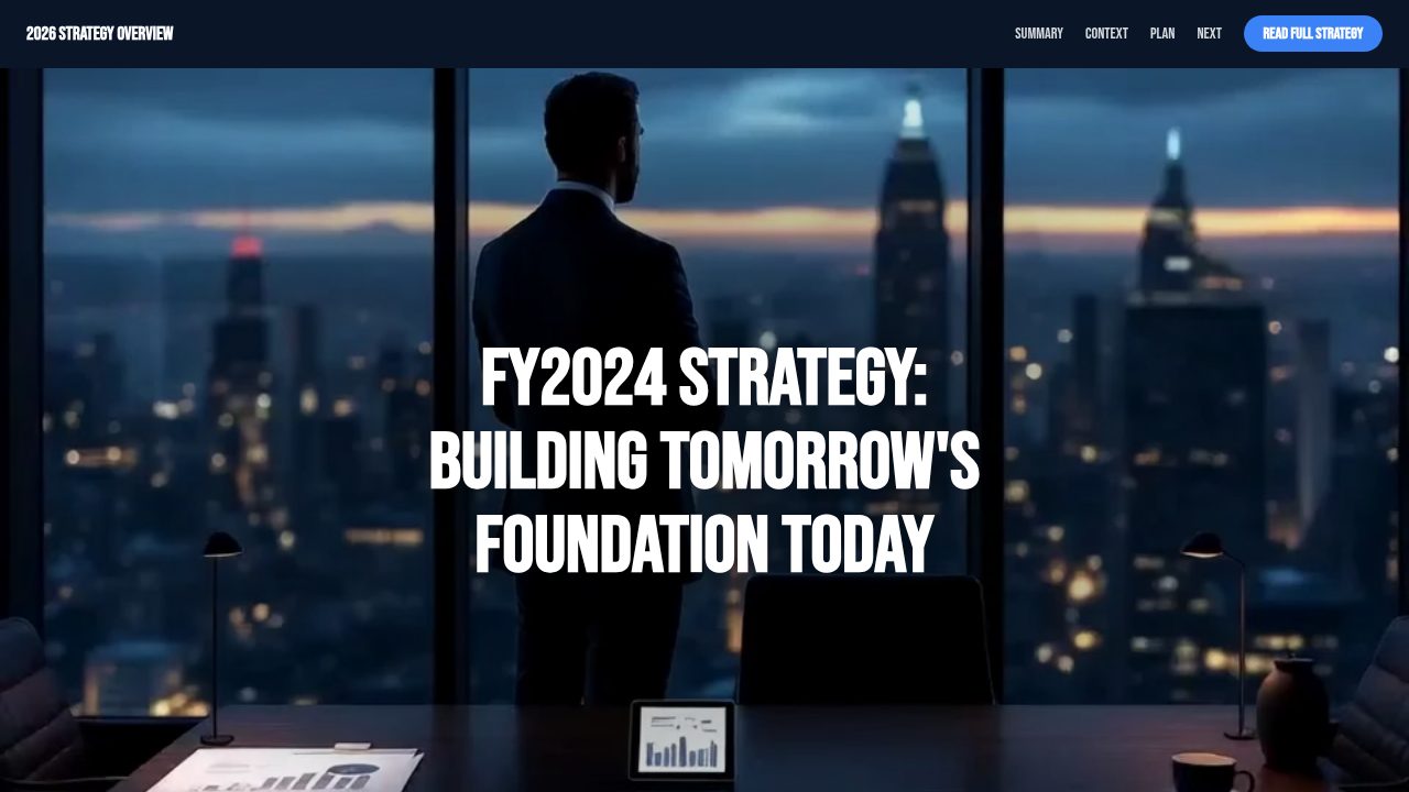 Strategy Overview Summary template