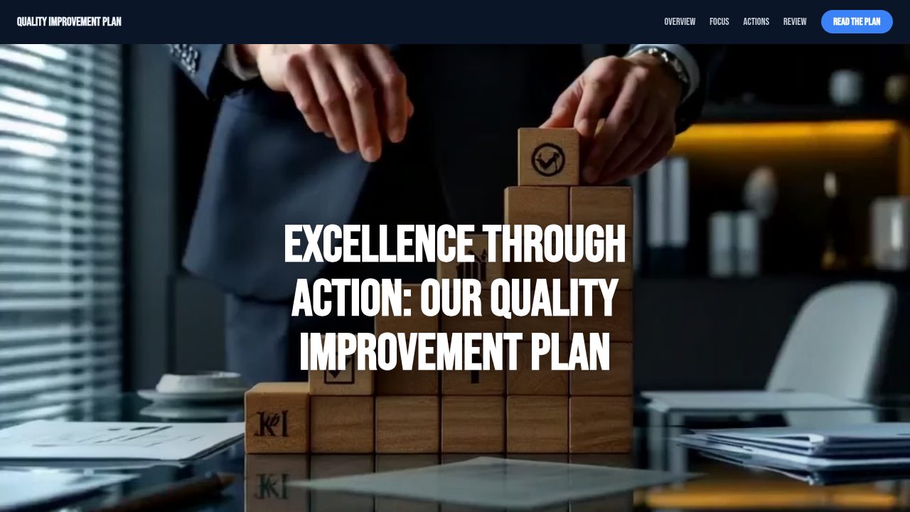 Quality Improvement Plan template