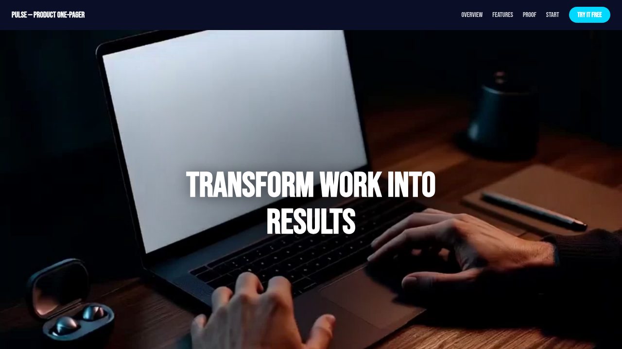 Product One-Pager template