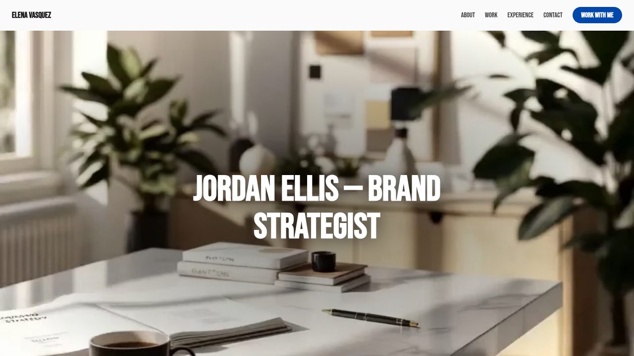 Brand Strategist Portfolio template