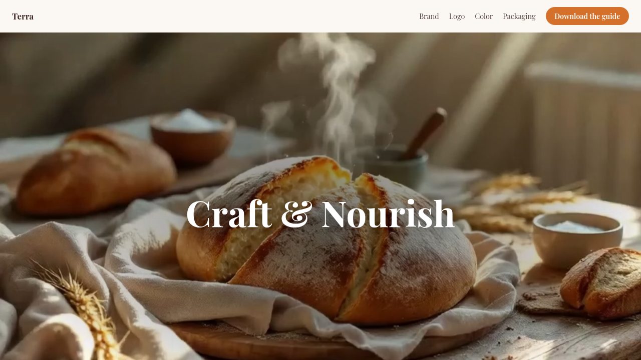 Food Brand Style Guide template
