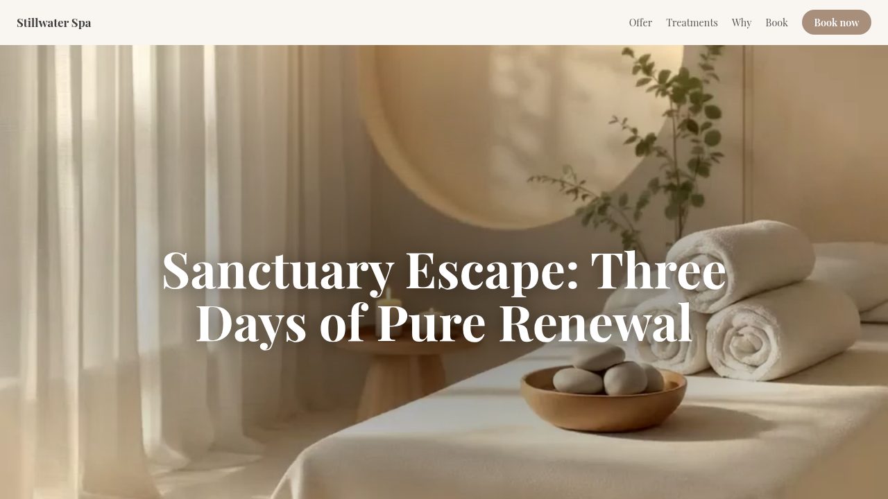 Spa Package Brochure template