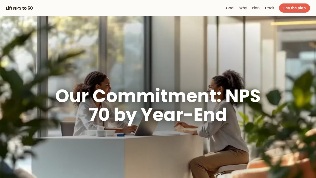 Improve NPS Goal template