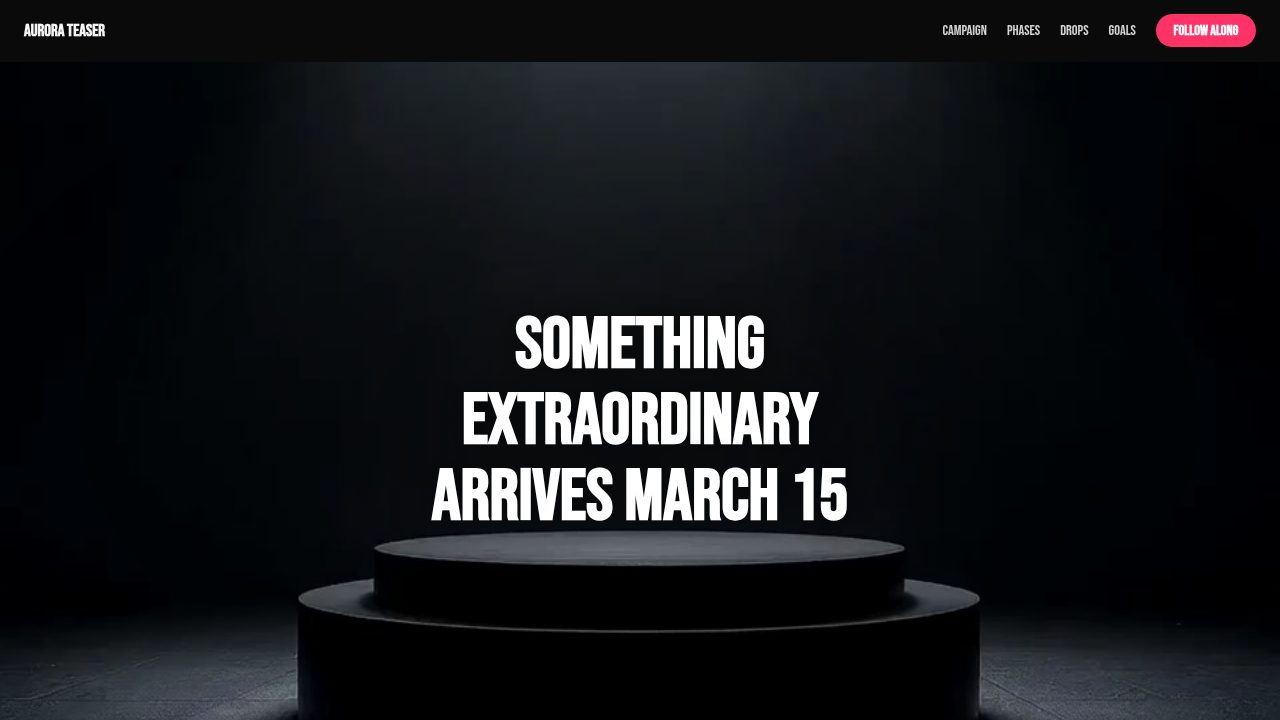 Product Teaser Campaign template