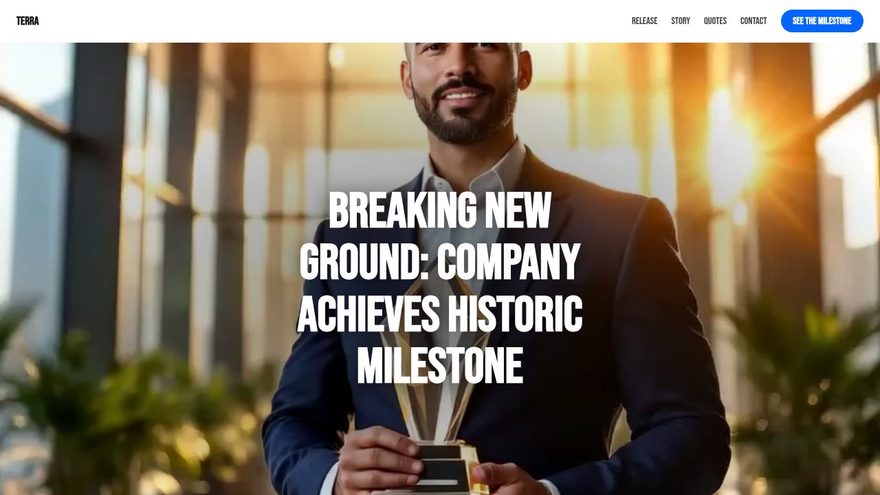 Milestone Announcement template