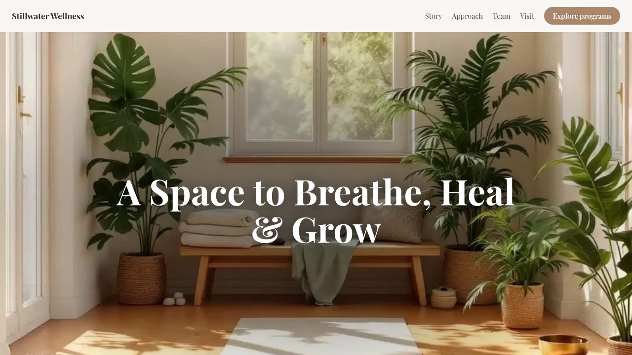 Wellness Brand About Page template