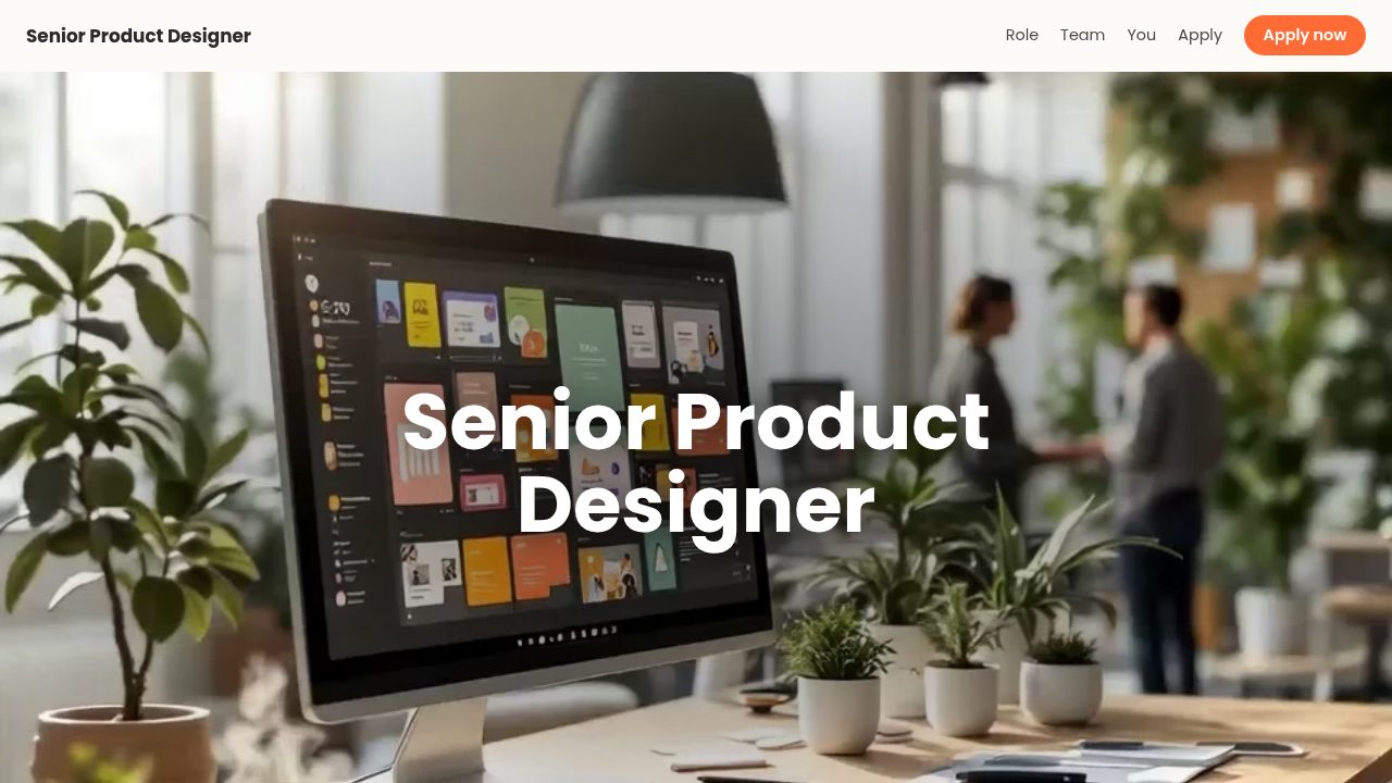 Senior Product Designer Role template