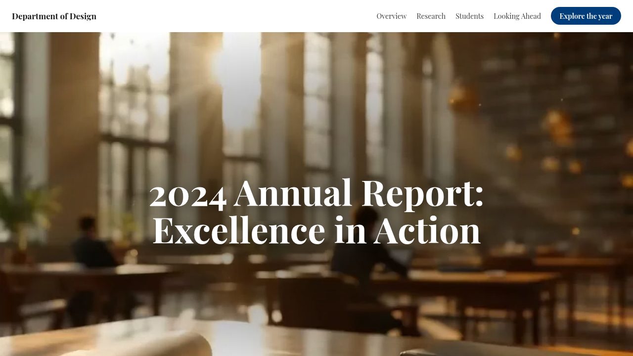 University Department Report template