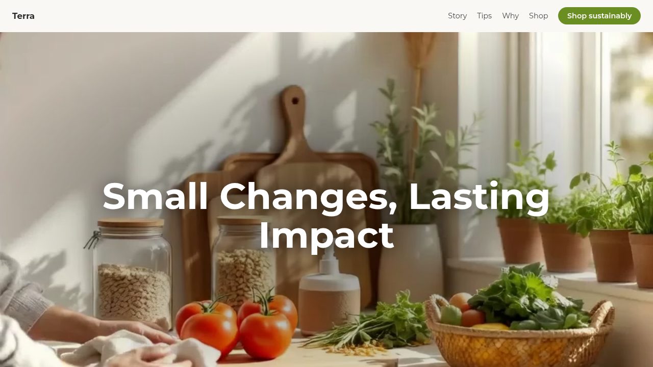 Sustainable Living Sponsored Story template