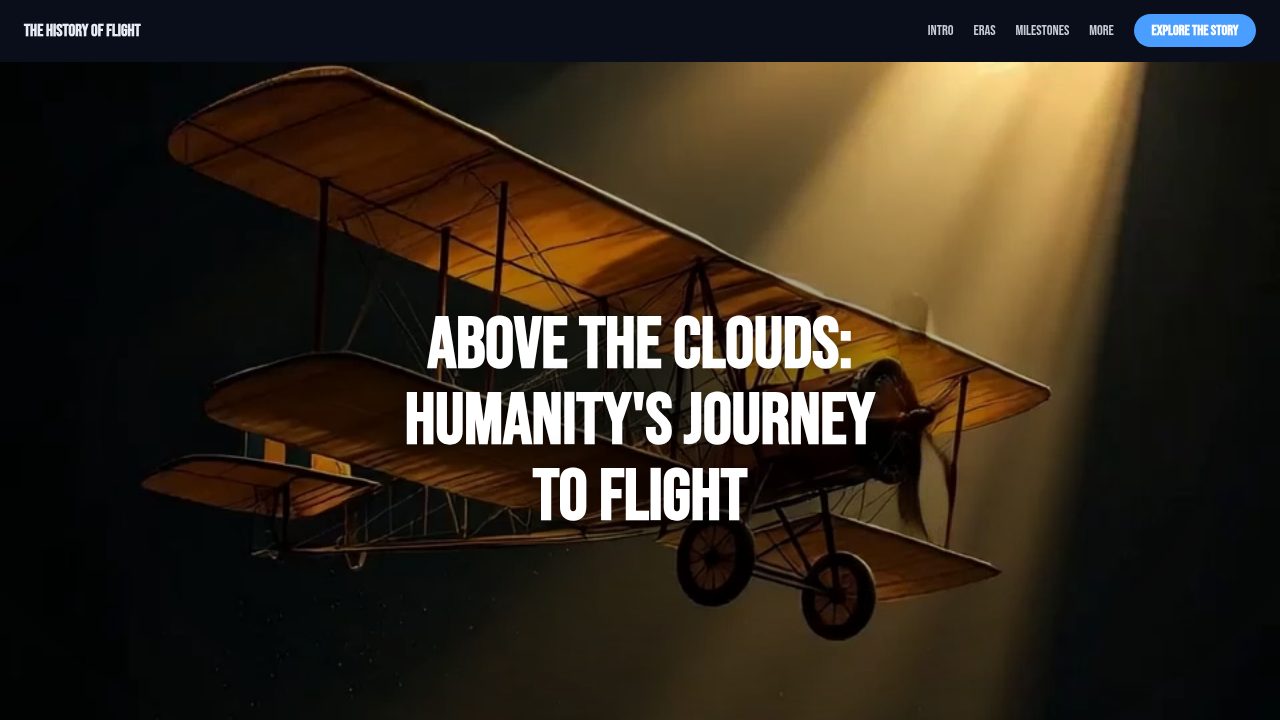 History of Flight Timeline template