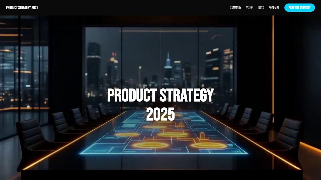 Product Strategy Summary template