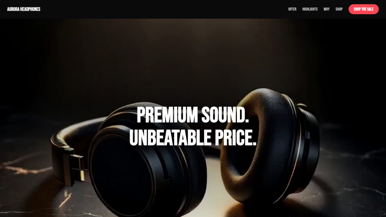 Headphones Sale Brochure template