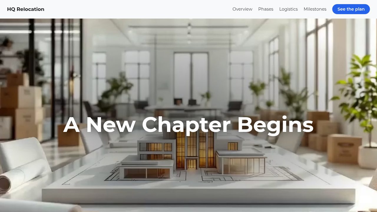 Office Relocation Timeline template