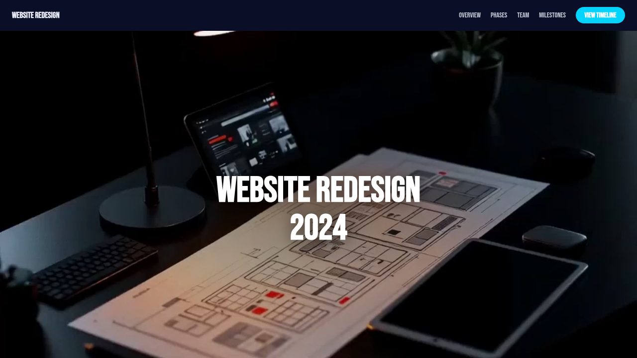 Website Redesign Timeline template