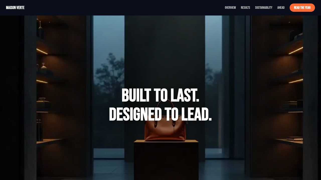 Retail Brand Annual Report template