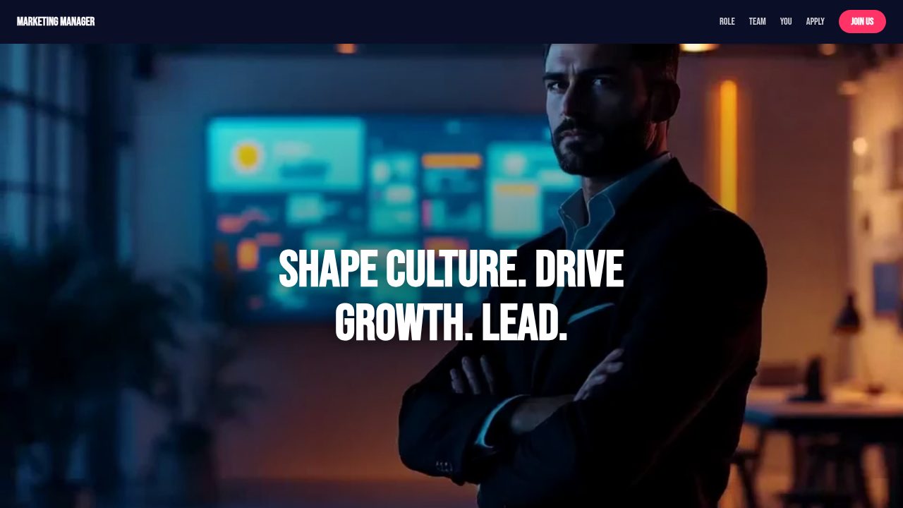 Marketing Manager Role template