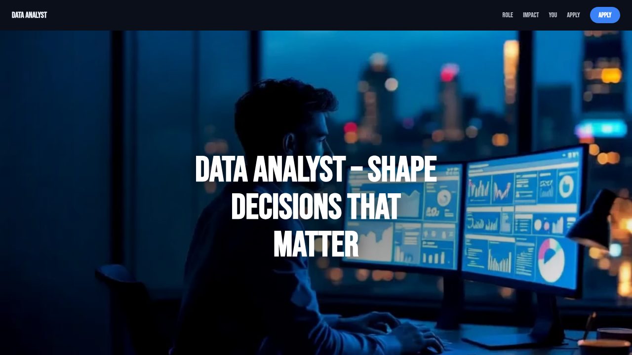 Data Analyst Role template