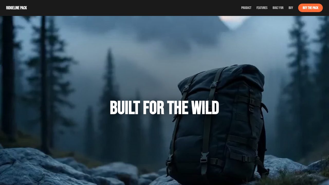 Backpack Ad Feature template