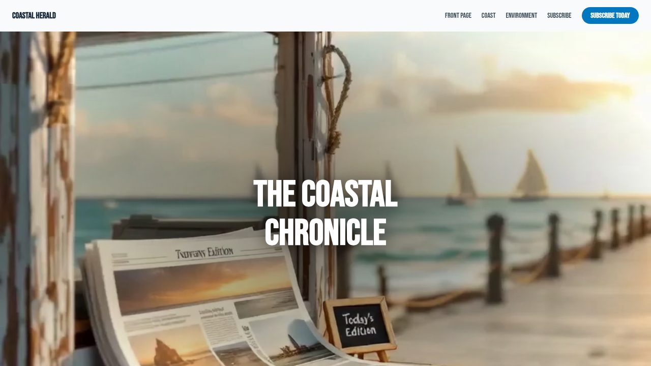 Coastal Herald Front Page template