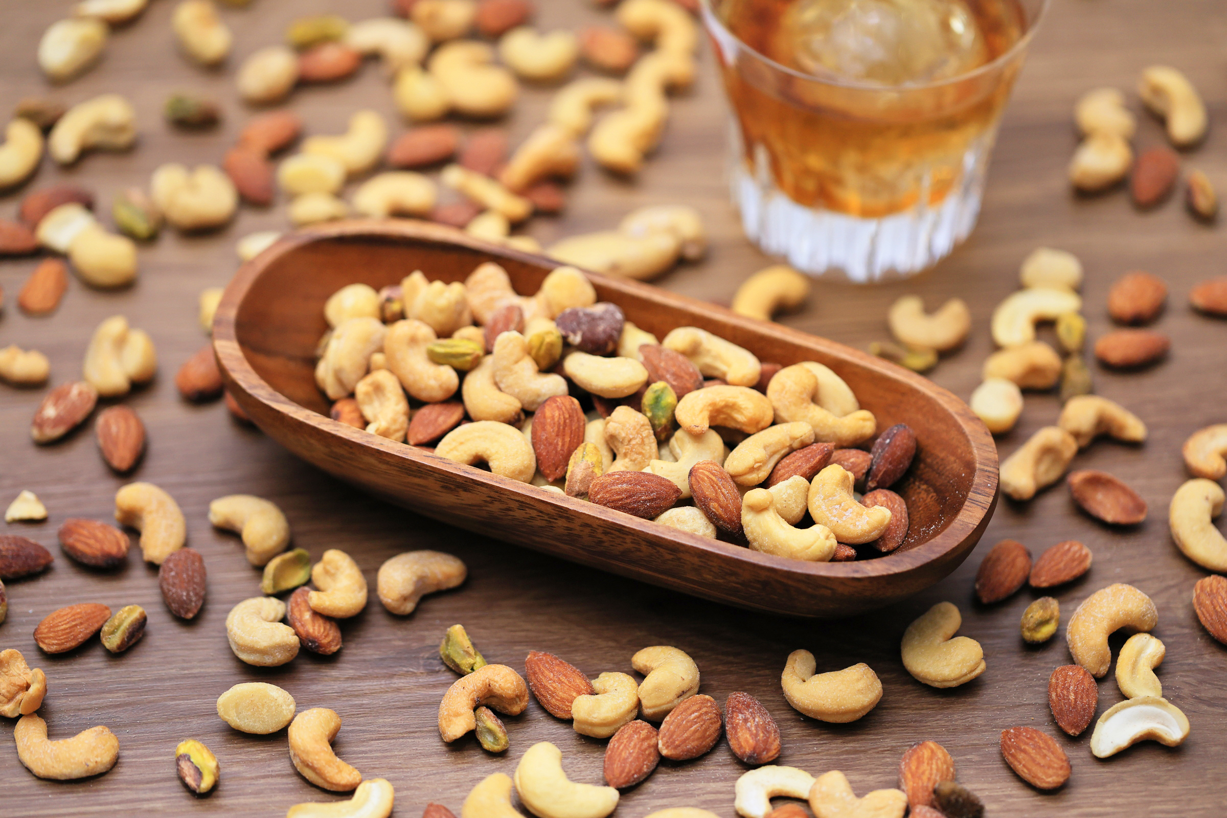 Close-up of premium mixed nuts