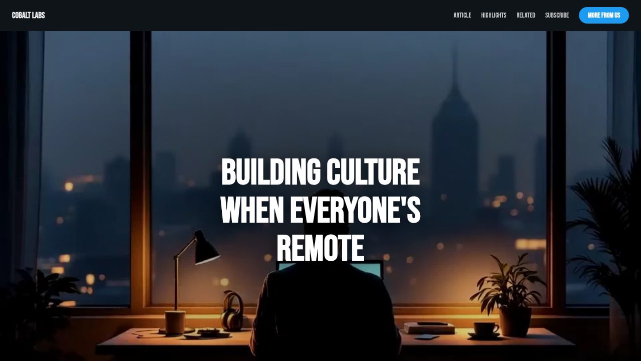 Remote Culture Post template