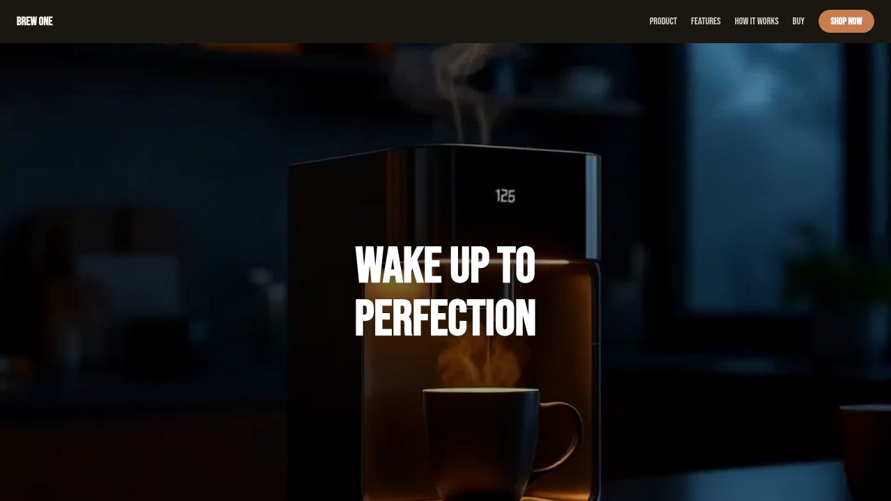 Coffee Maker Ad Feature template