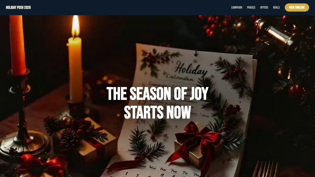 Holiday Campaign Timeline template
