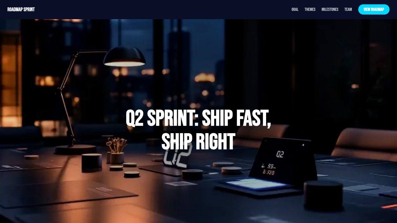 Product Roadmap Sprint Plan template