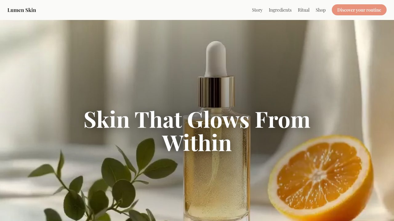 Skincare Brand Story template