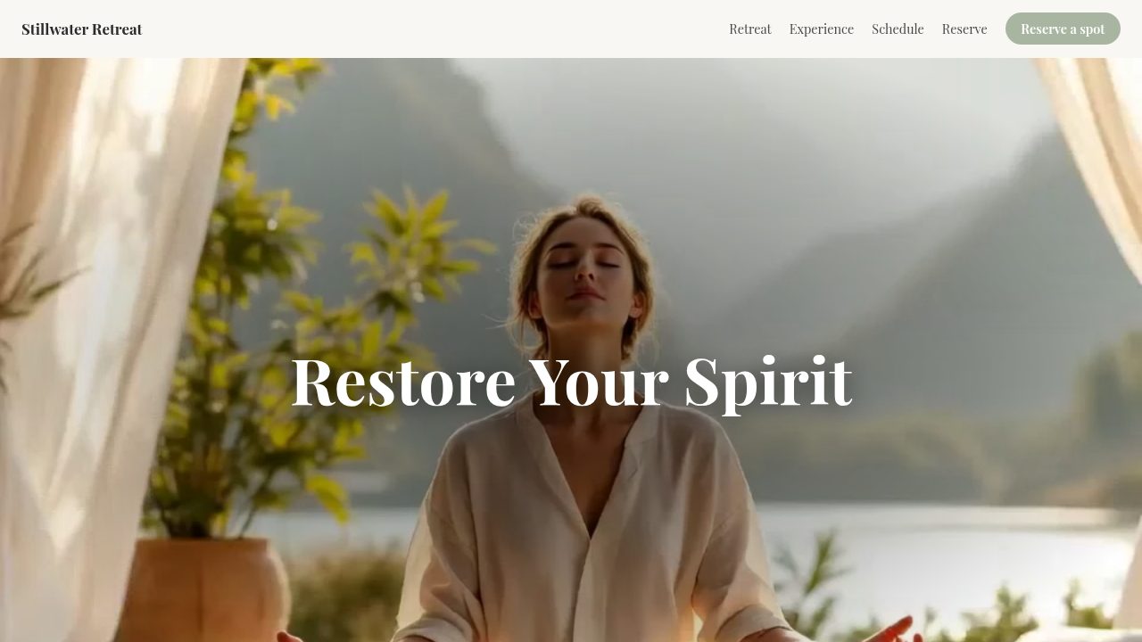 Wellness Retreat Promo template