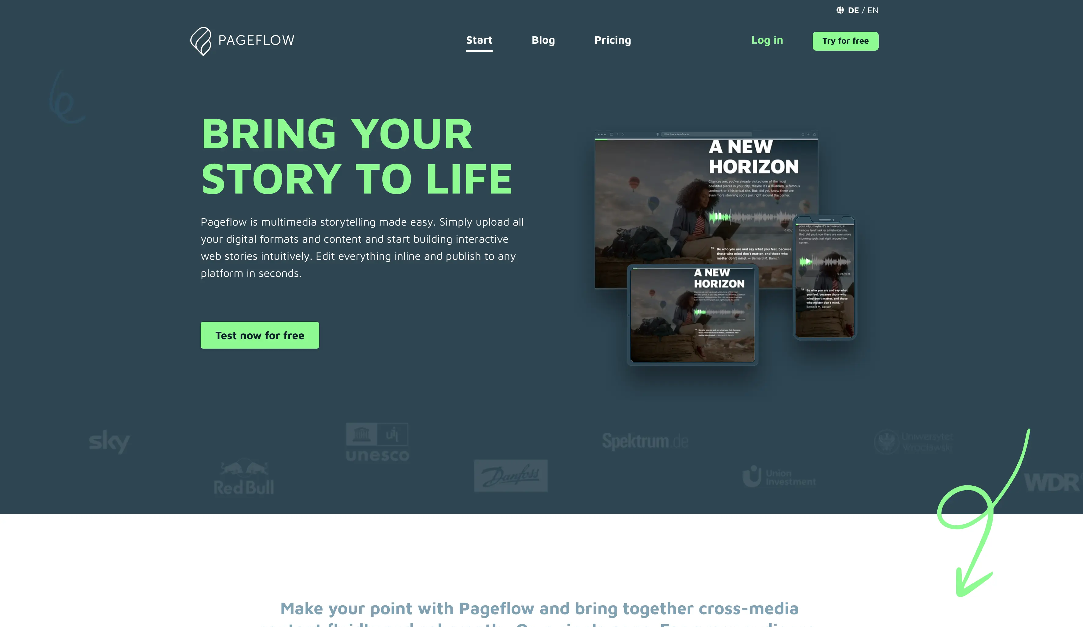 Pageflow multimedia journalism and web documentary tool